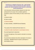 PORTAGE PSYC 101 GENERAL PSYCHOLOGY TEST 1 LATEST 2025&sol;2026  ACTUAL EXAM WITH COMPLETE QUESTIONS AND CORRECT DETAILED  ANSWERS &lpar;100&percnt; VERIFIED ANSWERS&rpar; &vert;ALREADY GRADED A&plus;&vert; &vert;&vert;PROFESSOR  VERIFIED&vert;&vert; &vert;&vert;BRANDNEW&excl;&excl;&excl;&vert;&vert; 