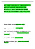 ICC DECOMMISSIONING &lpar;U2&rpar; EXAM WITH CORRECT ACTUAL QUESTIONS AND CORRECTLY WELL DEFINED ANSWERS LATEST ALREADY GRADED A&plus; 2025 - 2026