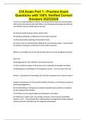 CIA Exam Part 1 - Practice Exam Questions with 100&percnt; Verified Correct Answers 2025&sol;2026