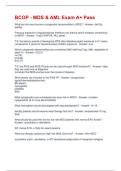 BCOP - MDS & AML Exam A&plus; Pass