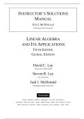 Linear Algebra and Its Applications &ndash; Instructor&rsquo;s Solutions Manual &lpar;David C&period; Lay&comma; Steven R&period; Lay & Judi J&period; McDonald&rpar; &vert; Complete Worked Solutions