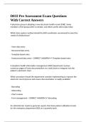 D033 Pre Assessment Exam Questions With Correct Answers