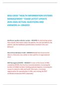 WGU D033 &rdquo;HEALTH INFORMATION SYSTEMS MANAGEMENT &OpenCurlyQuote;&rsquo;EXAM LATEST UPDATE 2025-2026 ACTUAL QUESTIONS AND ANSWERS A&plus; GRADED 
