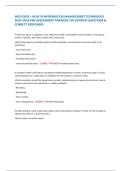 WGU D033 &ndash; HEALTH INFORMATION MANAGEMENT TECHNOLOGY 2025&ndash;2026 PRE-ASSESSMENT ANSWERS 130 VERIFIED QUESTIONS & CORRECT RESPONSES 