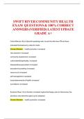 SWIFT RIVER COMMUNITY HEALTH EXAM QUESTIONS & 100- CORRECT ANSWERS &lpar;VERIFIED&rpar; LATEST UPDATE GRADE A&plus; 