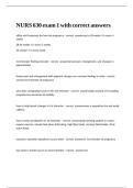 NURS 630 exam 1 with correct answers&period;