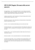 SPCE 630 Chapter 10 exam with correct answers