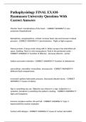 Pathophysiology FINAL EXAM- Rasmussen University Questions With Correct Answers&period;