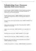 Pathophysiology Exam 1 Rasmussen Questions With Correct Answers 