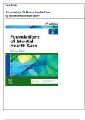TEST BANK Foundations of Mental Health Care &lpar;8TH&rpar; by Michelle Morrison-Valfre&vert; Complete  Chapter 1-33&period; Verified Solutions
