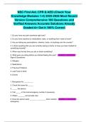 NSC First Aid&comma; CPR & AED &lpar;Check Your Knowledge Modules 1-4&rpar; 2025-2026 Most Recent Version Comprehensive 100 Questions and Verified Answers Accurate Solutions Already Graded A&plus; Get it 100&percnt; Correct
