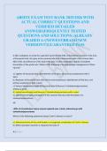 ABSITE EXAM TEST BANK 2025&sol;2026 WITH  ACTUAL CORRECT QUESTIONS AND  VERIFIED DETAILED  ANSWERS&vert;FREQUENTLY TESTED  QUESTIONS AND SOLUTIONS &vert;ALREADY  GRADED A&plus;&vert;NEWEST&vert;BRAND NEW  VERSION&excl;&excl;&excl;&vert;GUARANTEED PASS