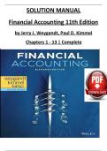SOLUTION MANUAL Financial Accounting 11th Edition by Jerry J&period; Weygandt&comma; Paul D&period; Kimmel Chapters 1 - 13 &vert; Complete
