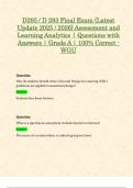 D293 &sol; D 293 Final Exam &lpar;Latest Update 2025 &sol; 2026&rpar; Assessment and Learning Analytics &vert; Questions with Answers &vert; Grade A &vert; 100&percnt; Correct - WGU