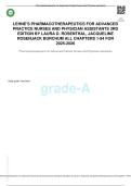 LEHNE'S PHARMACOTHERAPEUTICS FOR ADVANCED PRACTICE NURSES AND PHYSICIAN ASSISTANTS 3RD EDITION BY LAURA D&period; ROSENTHAL&comma; JACQUELINE ROSENJACK BURCHUM ALL EXAM STUDY GUIDE  FOR  2025-2026