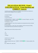 NSG 411 FINAL REVIEW - Exam 1  UPDATED ACTUAL   Exam Questions and  CORRECT  Answers