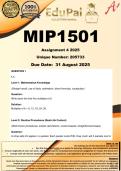 MIP1501 Assignment 4 (COMPLETE ANSWERS)  2025 - DUE 31 August 2025