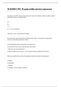 NASM CNC Exam with correct answers