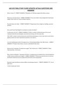 AAE 455 FINAL STUDY GUIDE UPDATED ACTUAL QUESTIONS AND ANSWERS