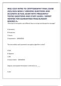 WGU C839 INTRO TO CRYPTOGRAPHY FINAL EXAM 2025&sol;2026 BANK 2 VERSIONS QUESTIONS AND ACCURATE ACTUAL EXAM WITH FREQUENTLY TESTED QUESTIONS AND STUDY GUIDE &sol; EXPERT VERIFIED FOR GUARANTEED PASS&sol;ALREADY GRADED A&plus;