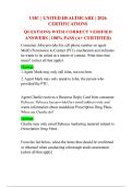 UHC &vert; UNITED HEALTHCARE &vert; 2026  CERTIFICATIONS  QUESTIONS WITH CORRECT VERIFIED  ANSWERS &vert; 100&percnt; PASS &lpar;A&plus; CERTIFIED&rpar; 