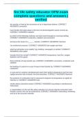 fire life safety educator OFM exam complete questions and answers &vert; verified