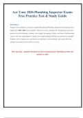 Residential Plumbing Inspector Exam Guide 2026&colon; Practice Questions & Answers