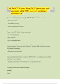 AZ  POST Waiver Test &vert;2025 Questions and answers with 100&percnt; correct solutions &vert; Graded A&plus; 