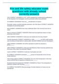 Fire and life safety educator exam questions with already solved correctly answers