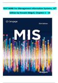 TEST BANK For Management Information Systems&comma; 10th Edition by Hossein Bidgoli&comma; Chapters 1 - 14&emsp;
