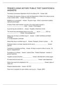 PENNSYLVANIA NOTARY PUBLIC TEST QUESTIONS & ANSWERS