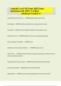 Asphalt Level 1B Exam 2025 Exam Questions with 100&percnt; Verified  solutions&vert; Graded A&plus; 