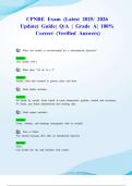 CPNRE Exam &lpar;Latest 2025&sol; 2026 Update&rpar; Guide&vert; Q&sol;A &vert; Grade A&vert; 100&percnt; Correct &lpar;Verified Answers&rpar;