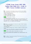 CPNRE Exam &lpar;Latest 2025&sol; 2026 Update&rpar; Quiz Bank&vert; Q&sol;A &vert; Grade A&vert; 100&percnt; Correct &lpar;Verified Answers&rpar;