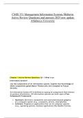 CMIS 351 Management Information Systems Midterm Active Review Questions and answers 2025 new update Athabasca University