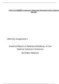 CMIS 351 &lpar;complete Assignment 1&rpar; Management Information Systems Athabasca University