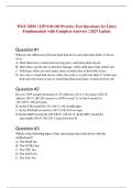 WGU D281 &vert; LPI 010-160 Practice Test Questions for Linux Fundamentals with Complete Answers &vert; 2025 Update 