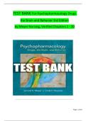 TEST BANK For Psychopharmacology&colon; Drugs&comma; the Brain&comma; and Behavior&comma; 3rd Edition By Meyer Nursing&comma; Verified Chapters 1 - 20&comma; Complete Newest Version