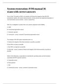 System restoration PJM manual 36 exam with correct answers&period;