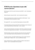 PJM Practice Questions exam with correct answers&period;&period;