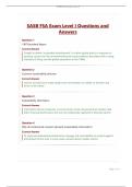 SASB FSA Exam Level I Questions and Answers