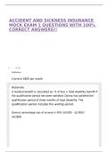 ACCIDENT AND SICKNESS INSURANCE MOCK EXAM 1 QUESTIONS WITH 100&percnt; CORRECT ANSWERS&excl;&excl;