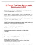 ELEVATOR MECHANIC Exam Bundle &lbrack;Full Pack Solution &rsqb; &vert; Questions And Answers &vert; 100&percnt; Correct &vert; Current Update 2025-2026&excl;&excl;&excl;