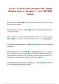 Karate - Exam Review Questions And Correct Detailed Answers &vert; Graded A&plus; &vert; New 2025-2026 Update