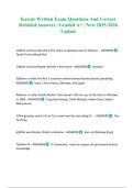 Karate Written Exam Questions And Correct Detailed Answers &vert; Graded A&plus; &vert; New 2025-2026 Update
