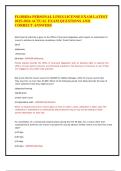 FLORIDA PERSONAL LINES LICENSE EXAM LATEST 2025-2026 ACTUAL EXAM QUESTIONS AND CORRECT ANSWERS 