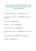 Karate Written Test Practice Questions And Correct Detailed Answers &vert; Graded A&plus; &vert; New 2025-2026 Update