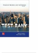 Test Bank for Financial Markets and Institutions 5th Edition Saunders, Cornett all chapters included.