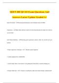 QSEN IHI QI 103 Exam Questions And Answers Latest Update Graded A&plus;