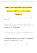 QSEN National Patient Safety Goals Exam Questions And Answers Latest Update Graded A&plus;